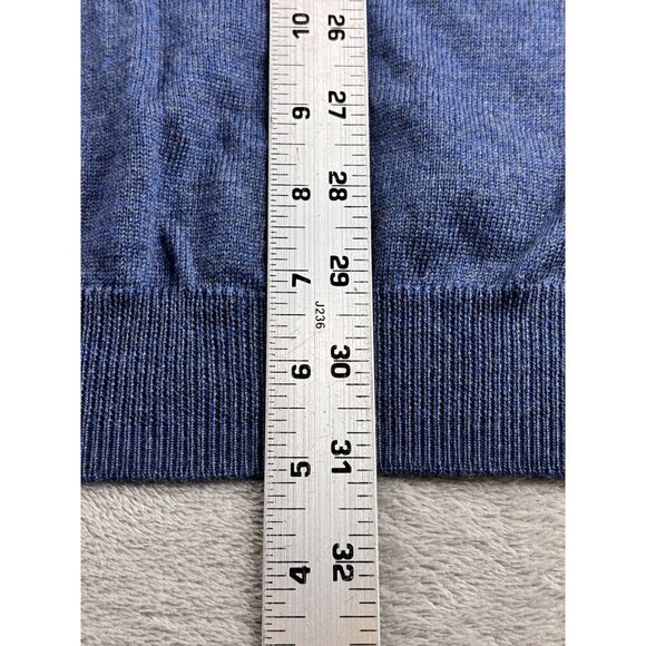 Joseph Abboud Sweater Extra Fine Merino Wool V-Neck 2XLT Blue Long Sleeve - Picture 5 of 7